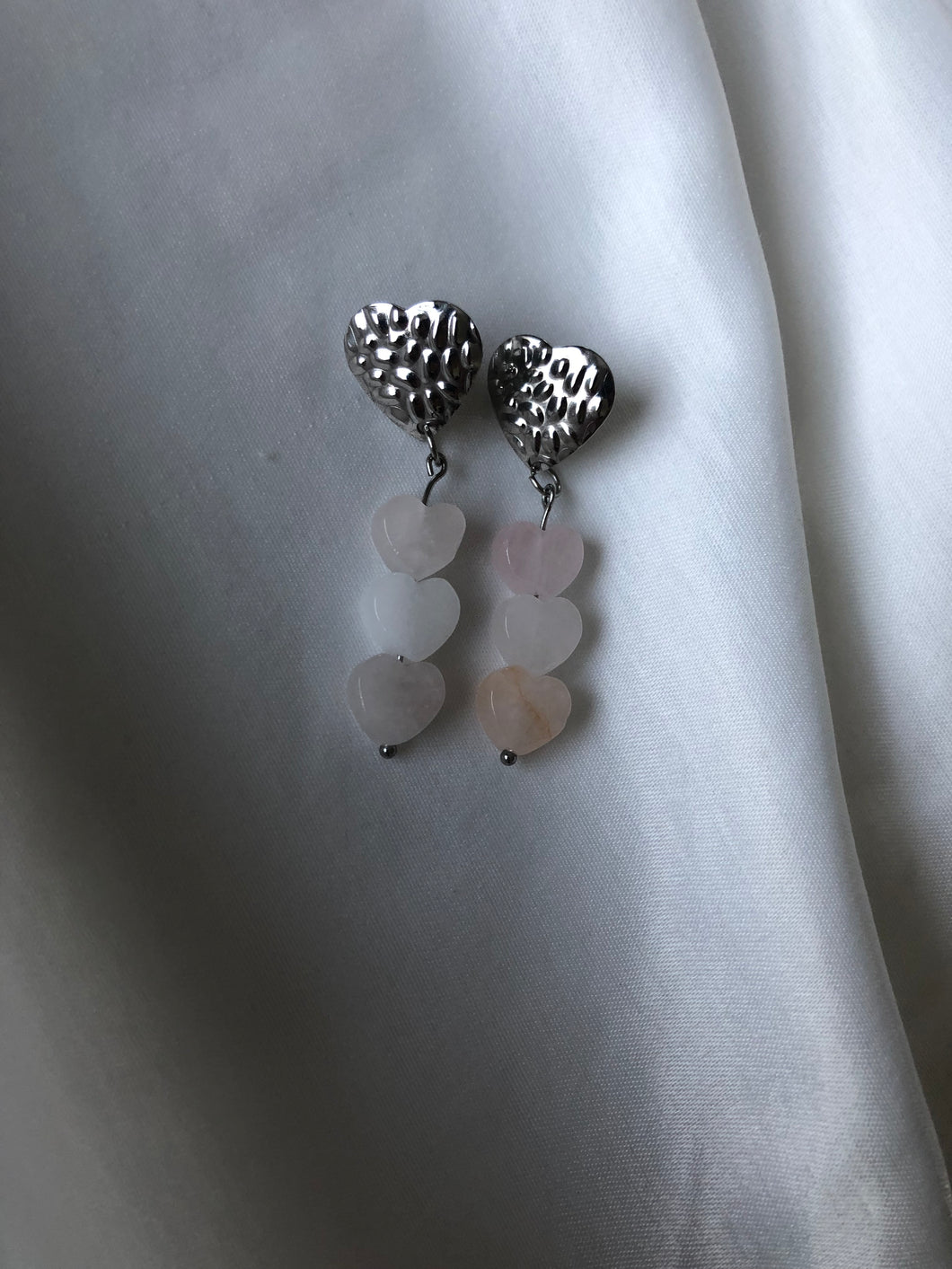 Cinta big heart earrings zilver